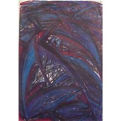Karl Schnetzinger (b. 1956) Austrian, UNTITLED, 1983, oil stick on paper, 39 x 27", signed and...