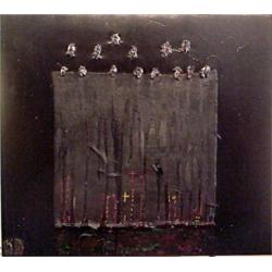 Erich Schobesberger (20th Century) Austrian, NEW YORK AT NIGHT, oil painting on canvas with app...