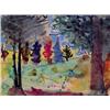 Image 1 : Arthur Secunda (b. 1927) American, FOREST, watercolor on paper, 9 x 12", signed lower right, fr...