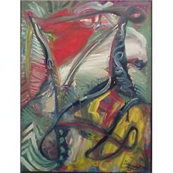 Guillermo Sienra (20th Century) Spanish, HUMOR BARROCO IV, 1990, oil painting on canvas, 57 x 4...