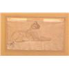 Image 1 : Theophile Steinlen (1859-1923) French, LE CHAT, ink drawing on paper, 4 3/4 x 8", framed with g...