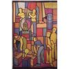 Image 1 : Tapestry, STEEL WORKERS (Goggles), a fine woven wool tapestry, 103 x 70". $800/1200...