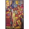 Image 1 : Tapestry, STEEL WORKER (Welder), a fine woven wool tapestry, 103 x 68". $800/1200...