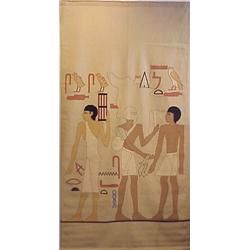 Tapestry, EGYPTIAN TRADERS (keys), a fine woven wool tapestry, 99 x 53". $600/800...