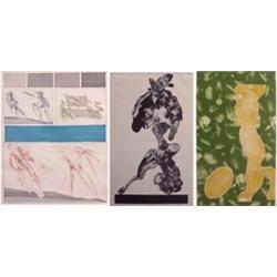 Various artists: three (20th Century), VARIOUS SUBJECTS, 1965+, three color etchings, each sign...