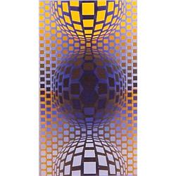 Victor Vasarely (1908-1997) Hungarian, GLOBES, color screenprint, signed in pencil, from the nu...