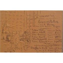 Jean Edouard Vuillard (1868-1940) French, PROGRAM, lithograph, 8 x 12", initialed lower left, f...