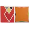 Image 1 : Larry Zox (b. 1936) American, UNTITLED (Red); UNTITLED (Orange), two color screenprints, each s...