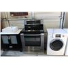 Image 1 : LG STAINLESS STEEL AND BLACK GLASS TOP 5 BURNER STOVE