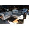 Image 2 : 3PC GREY FABRIC UPHOLSTERED SOFA SET; SOFA WITH 2 CHAIRS