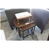 Image 1 : 2PC BRANDT HAGGERSTON MARYLAND NESTING TABLE SET AND ONE SMALL FOOTSTOOL