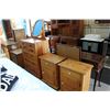 Image 2 : 4PC PINE BEDROOM SUITE; QUEEN SIZE BED HEADBOARD FOOTBOARD AND RAILS, HIGH BOY CHEST WITH MIRROR