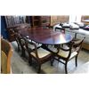 Image 2 : 12PC GIBBARD FURNITURE SOLID MAHOGANY DINING ROOM SUITE; TABLE WITH 2 LEAFS, 7 CHAIRS AND LIGHTED
