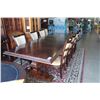 Image 2 : STANLEY FURNITURE ELEGANT MAHOGANY FINISH DINING ROOM TABLE SET; TABLE WITH 2 LEAFS AND 8 CHAIRS