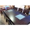 Image 2 : NAJARIAN FURNITURE COMPANY ELEGANT DINING ROOM TABLE SET WITH DECORATIVE CRACKLE GLASS INSERTS;