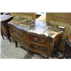 Image 2 : ELEGANT FRENCH MARBLE TOP 2 DRAWER DRESSER