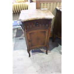 ELEGANT FRENCH MARBLE TOP BED SIDE NIGHT STAND