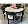 Image 1 : HEAVY WHITE MARBLE ROUND DINING TABLE WITH 6 CHAIRS