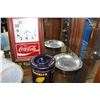 Image 2 : GROUP LOT OF ASSORTED COLLECTABLES; 3 VINTAGE JAPANESE GLASS FISHING FLOATS, COCA COLA CLOCK ,