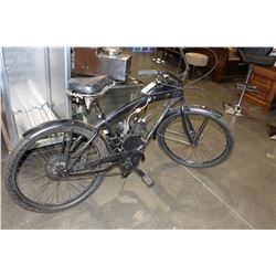 GAS POWERED PEDAL BIKE MATTE BLACK WITH DISC BRAKES