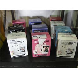 SHELF LOT OF 10 FUJI FILM INSTANT CAMERAS