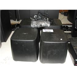 4 POLK AUDIO POWERED SUB WOOFERS