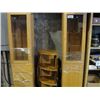 Image 1 : 2PC WALL UNIT AND OAK CORNER SHELF