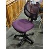 Image 1 : PURPLE AND BLACK GAS LIFT OFFICE CHAIR