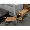 Image 1 : ANTIQUE SADDLE REPAIR BENCH AND A VINTAGE CAMEL SADDLE