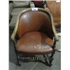 Image 1 : EARLY 1900S OAK FRAMED CLUB CHAIR