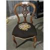 Image 1 : TURN OF THE LAST CENTURY MAHOGANY FRAMED BALLOON BACK CHAIR WITH PETIT POINT UPHOLSTERED SEAT