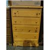 Image 1 : 5 DRAWER PINE HIGHBOY DRESSER