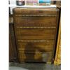 Image 1 : 4 DRAWER WALNUT WATERFALL HIGH BOY DRESSER