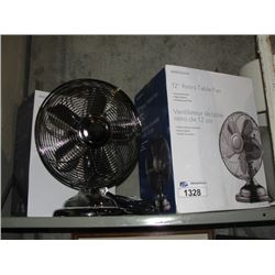 GROUP OF 3 INSIGNIA 12  RETRO TABLE FANS