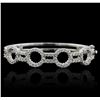 Image 1 : 14KT White Gold 2.93ctw Diamond Bangle
