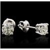 Image 2 : 14KT White Gold 1.22ctw Diamond Solitaire Earrings