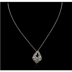 14KT White Gold 2.48ctw Diamond Pendant With Chain