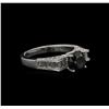 Image 2 : 2.61ctw Black Diamond Ring - 18KT White Gold