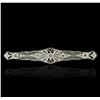 Image 1 : Platinum 1.70ctw Diamond Brooch