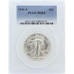 1941-S PCGS MS64 Liberty Walking Half Dollar