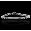 Image 1 : 14KT White Gold 7.60ctw Diamond Tennis  Bracelet
