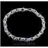 Image 2 : 14KT White Gold 1.01ctw Diamond Bracelet