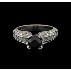 1.86ctw Black Diamond Ring - 14KT White Gold