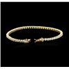 Image 3 : 18KT Yellow Gold 6.21ctw Diamond Tennis Bracelet