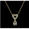 Image 2 : 14KT Yellow Gold 1.14ctw Diamond Pendant With Chain