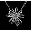 Image 2 : 14KT White Gold 1.20ctw Diamond Necklace