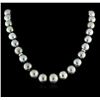 Image 1 : Tahitian Cultured Pearl Necklace with 14KT White Gold Diamond Clasp