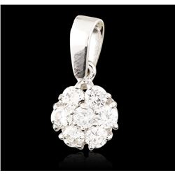 14KT White Gold 0.41ctw Diamond Pendant