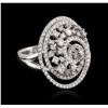 Image 2 : 14KT White Gold 1.30ctw Diamond Ring