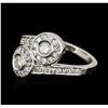Image 2 : 14KT White Gold 0.62ctw Diamond Ring